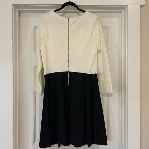 Banana Republic Color Block Zipper Dress Black/White. Size 14 - Picture 2 of 9